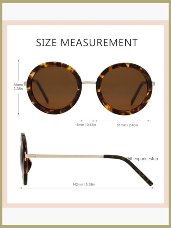 Polarized Retro Round Sunglasses, Oversized Vintage Metal Frame main image 4